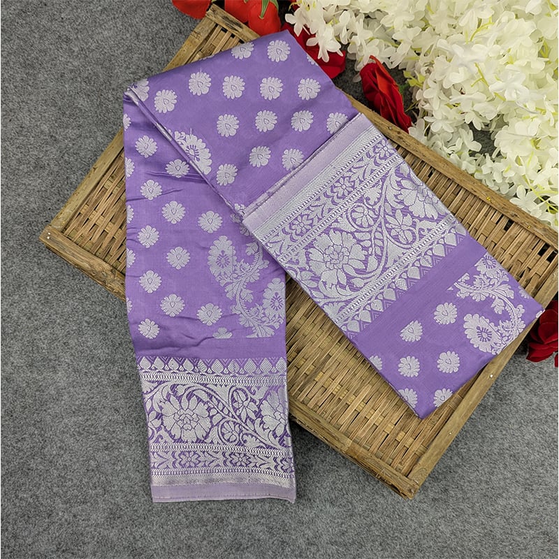 Picture of Premium Silk Katan Saree Combo Set - Lavender
