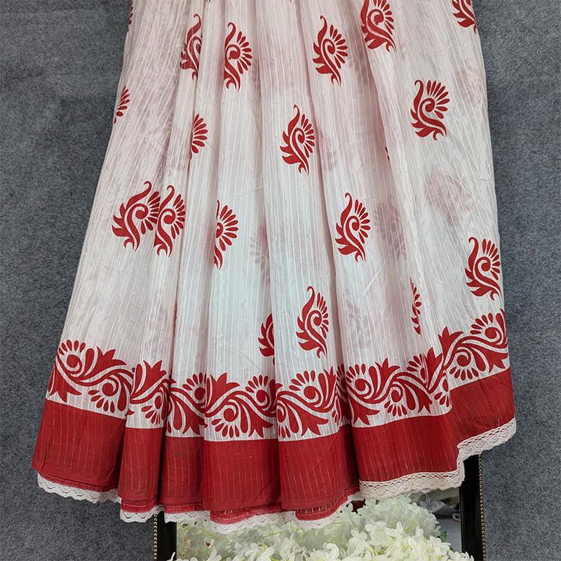 Picture of Festive Special Premium Half-Silk Print Saree Combo