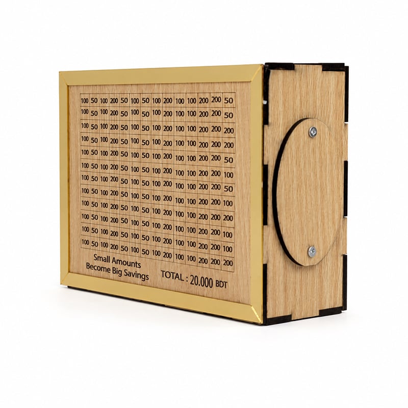 Picture of Wooden Money Saving Box (Piggy Bank) 