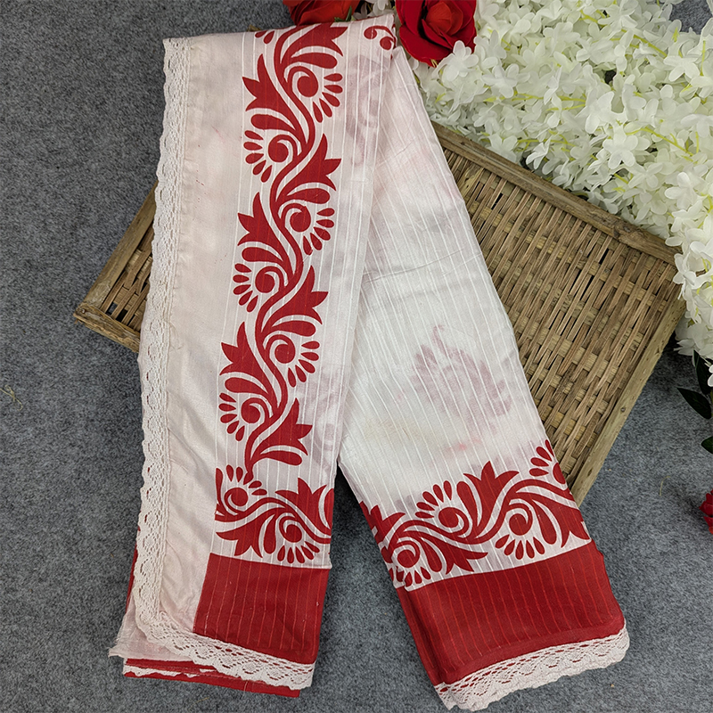 Picture of Festive Special Premium Half-Silk Print Saree Combo