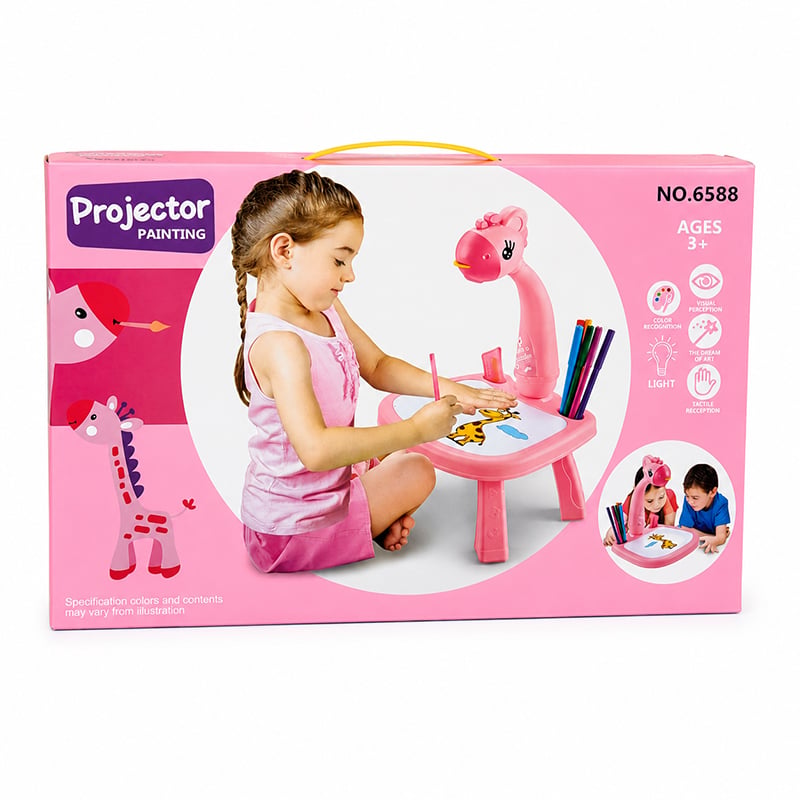 Picture of Little Hands Drawing Projector Table for Kids | Trace & Draw Educational Art Toy with Light | Safe ABS Doodle Board for Toddlers, Boys & Girls