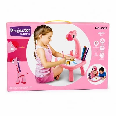 Picture of Little Hands Drawing Projector Table for Kids | Trace & Draw Educational Art Toy with Light | Safe ABS Doodle Board for Toddlers, Boys & Girls