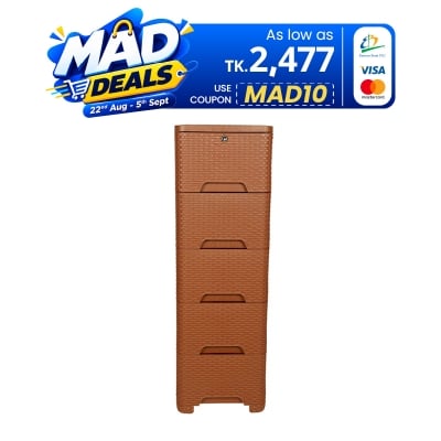 Picture of Caino Closet 5 Drawer Eagle Brown
