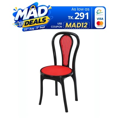Picture of New Classic Chair (Solid) - Black & Red