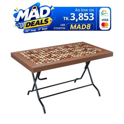 Picture of Caino Dinner Table 6 Seat S/L Print Knot EB