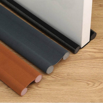 Picture of Elegant Polyurethane Door Draft Stopper 37" Door Seal Strip in Matte Black/Brown