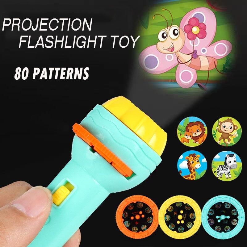 Picture of Mini Projector Torch Kids Flashlight Story Book Educational Light-Up Toys Sleep Light Preschool Fairy Tale Projection Lamp Gift By Dhaka Shopping Zone - বাচ্চাদের খেলনা