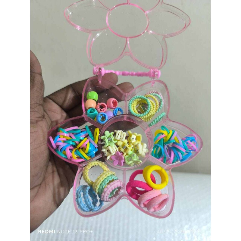 Picture of Band & Hair Clip Gift Combo Box for Girls - Multicolor