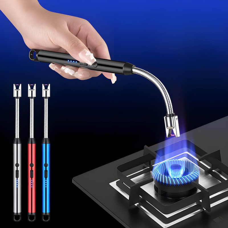 Picture of 360° Kitchen Lighter USB Rechargeable Portable Electronic Lighter Safety Lock Eco-friendly For Candles Gas Stoves 265mm