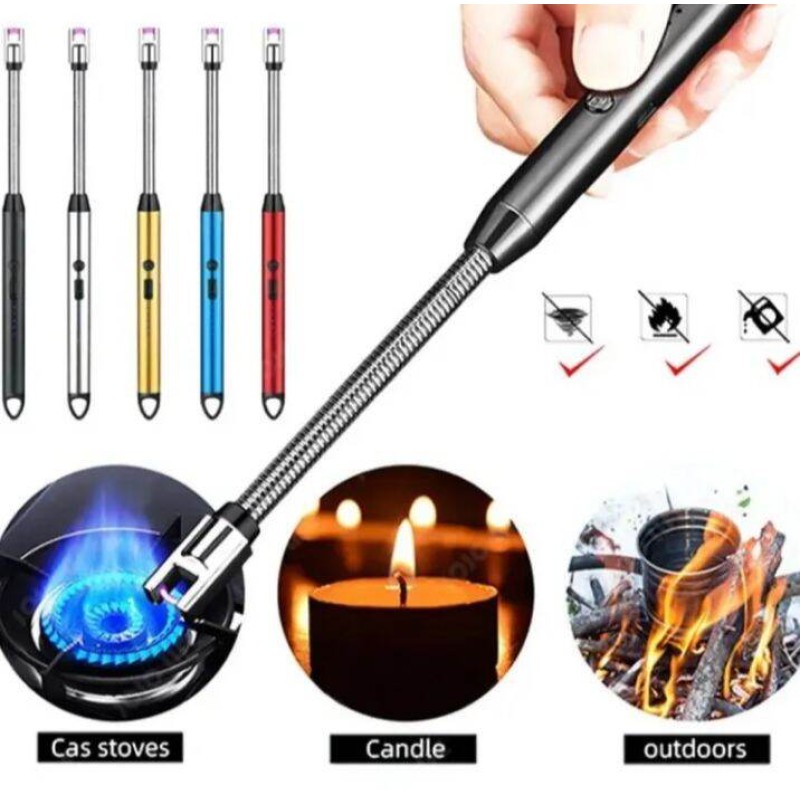 Picture of 360° Kitchen Lighter USB Rechargeable Portable Electronic Lighter Safety Lock Eco-friendly For Candles Gas Stoves 265mm