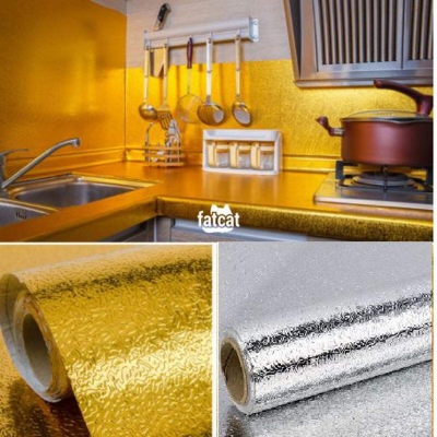 Picture of Oil-Resistant Kitchen Sticker 3Mitar Self-Adhesive Waterproof Aluminum Foil for Stove and Cabinet