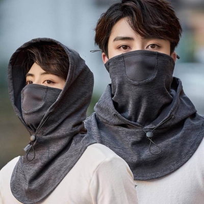 Picture of Face Cover With Hat For Winter Bike Hooded Mask With Neck Warmer