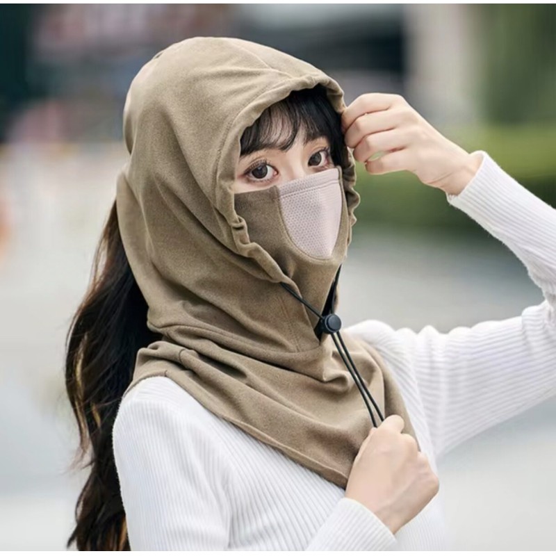 Picture of Face Cover With Hat For Winter Bike Hooded Mask With Neck Warmer
