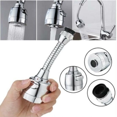 Picture of Rotate Faucet Extender Kitchen Faucet Extension Tubes, Water Saving Faucet Aerator Nozzle Filter Adapter, Stainless Steel Sink Sprayer Attachment for Home Bathroom Kitchen - Multicolor