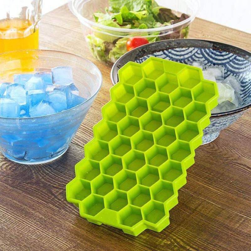 Picture of Silicone Ice Cube Tray 37 Cavity Ice-Making Box-Premium Ice Maker molds - Multicolor