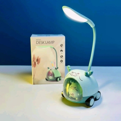 Picture of Small Night Light Eye Protection Charging Reading Book with Power Girl Student Dormitory Study Bedside Cartoon Child Desk Lamp - Multicolor