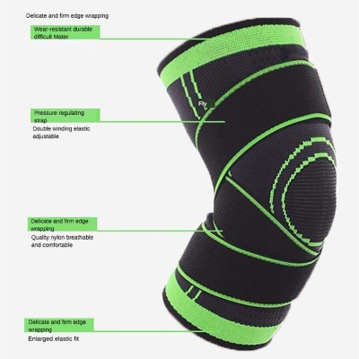 Picture of Compression Knee Sleeve with Adjustable Strap Support – Advanced Joint Stabilizer for Pain Relief, Injury Recovery, and Enhanced Athletic Performance (Men & Women) - Multicolor