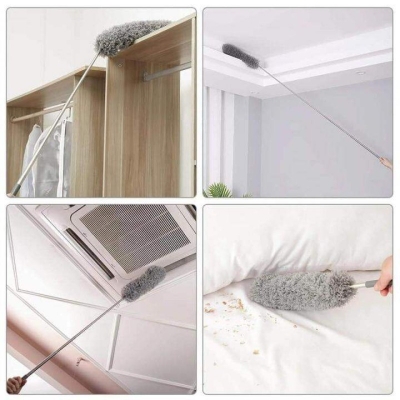 Picture of Microfiber Dusting Duster Handle Telescopic Duster Cleaner Home Cleaning Brush Sweeping Ceiling Dust Artifact - Multicolor