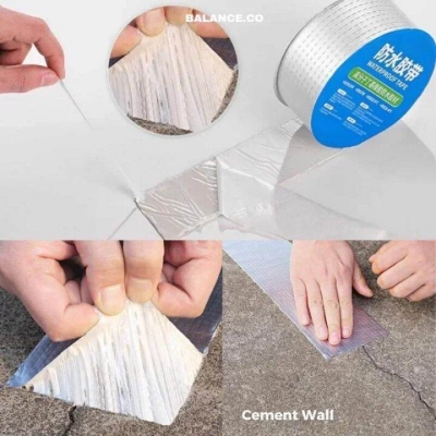 Picture of Strong Anti Leakage Waterproof Tape 3 Mitar Aluminum Foil Patch Tape Crack Adhesive Repair Seal Sealant Butyl Sealing Tape Stop Leak - Multicolor