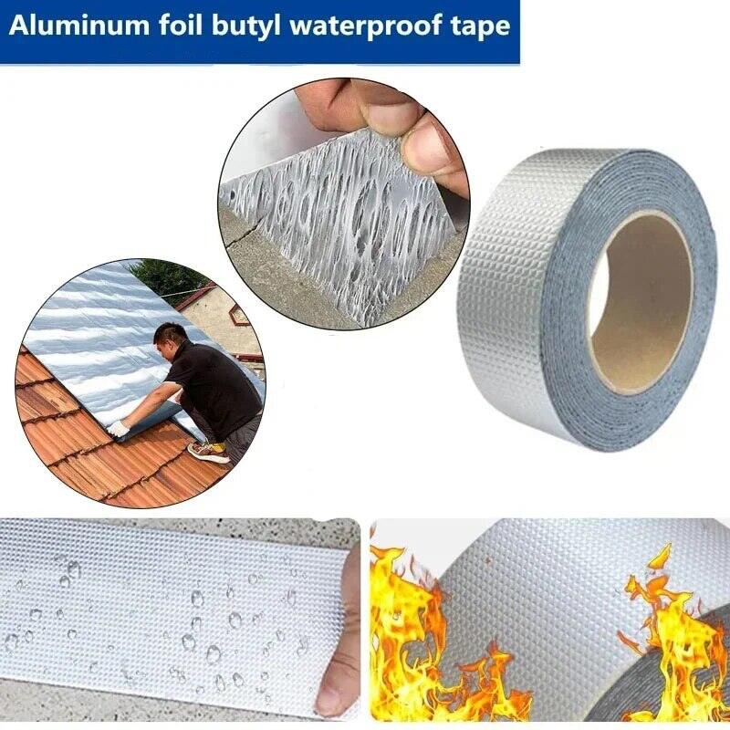 Picture of Strong Anti Leakage Waterproof Tape 3 Mitar Aluminum Foil Patch Tape Crack Adhesive Repair Seal Sealant Butyl Sealing Tape Stop Leak - Multicolor