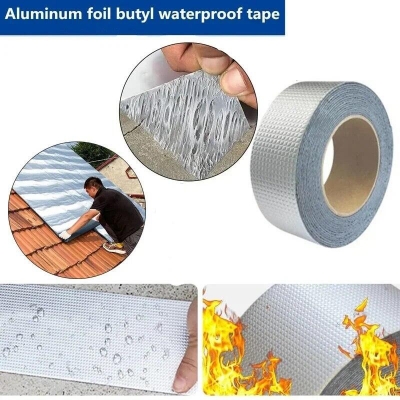 Picture of Strong Anti Leakage Waterproof Tape 3 Mitar Aluminum Foil Patch Tape Crack Adhesive Repair Seal Sealant Butyl Sealing Tape Stop Leak - Multicolor