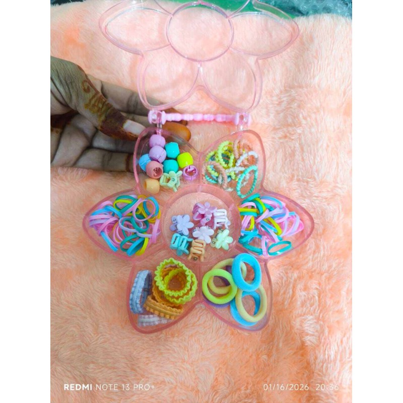 Picture of Band & Hair Clip Gift Combo Box for Girls - Multicolor