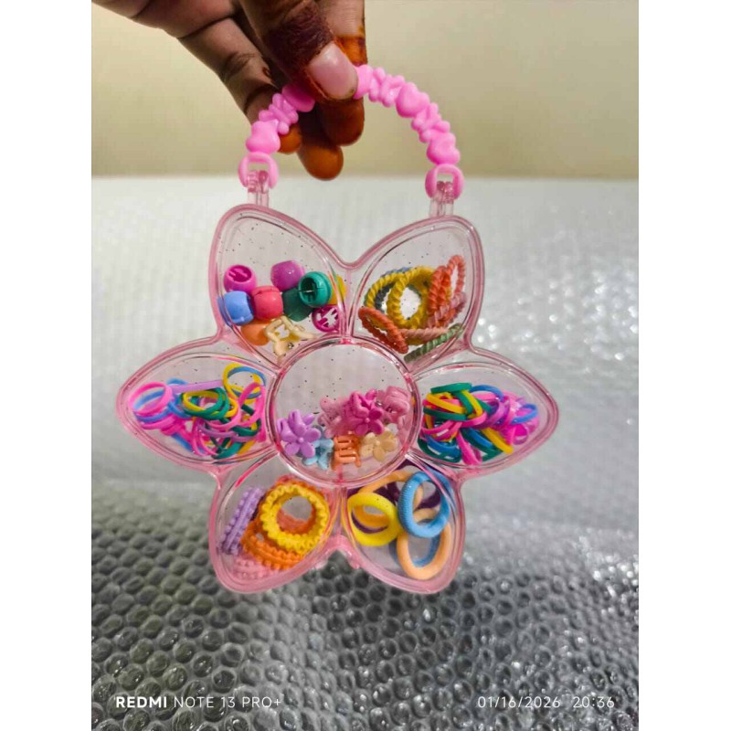 Picture of Band & Hair Clip Gift Combo Box for Girls - Multicolor