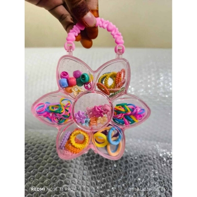 Picture of Band & Hair Clip Gift Combo Box for Girls - Multicolor