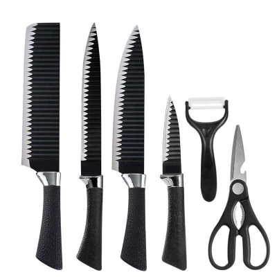 Picture of Premium Zepter 6-Piece Stainless Steel Kitchen Tool Set - Black