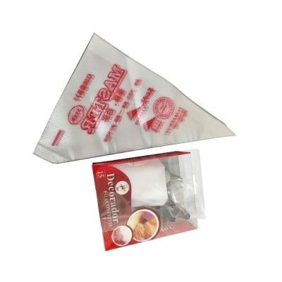 Picture of Combo Pack100 Pieces Plastic Disposable , 12 Pcs Cake Nogel Piping Bags Cake Cream Decorating - Multicolor