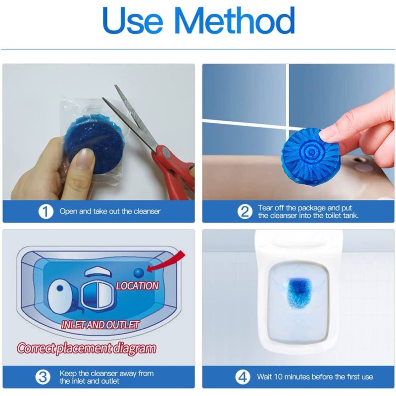 Picture of Toilet Sparkle 10-Pack: Unleash the Ultimate Cleaning Power for a Spotless, Germ-Free Bathroom Experience-Magic Gift Store