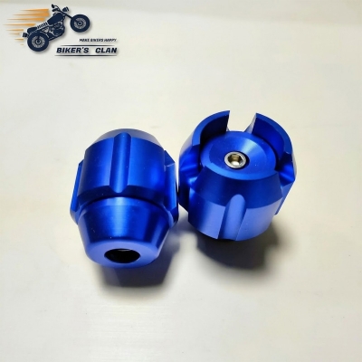 Picture of Aluminum Bumper Gutli Slide Cover for Motorcycle Bumper Cap- Blue - Bikers Clan