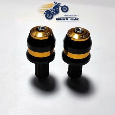 Picture of Aluminum Handle Gutli Or Universal Handle Bar Grips End Slider Cap (2pcs)- Golden - Bikers Clan