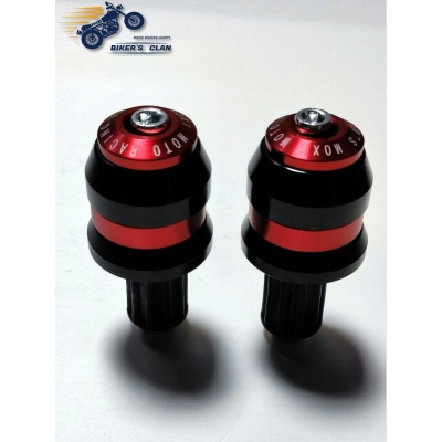 Picture of Aluminum Handle Gutli Or Universal Handle Bar Grips End Slider Cap (2pcs)- Black - Bikers Clan
