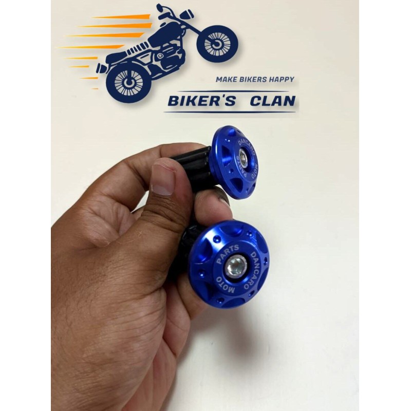 Picture of Aluminum Handle Gutli Or Universal Handle Bar Grips End Slider Cap F2 Half Size- Blue - Bikers Clan