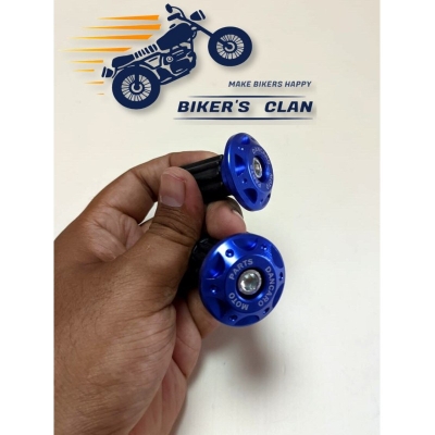 Picture of Aluminum Handle Gutli Or Universal Handle Bar Grips End Slider Cap F2 Half Size- Blue - Bikers Clan