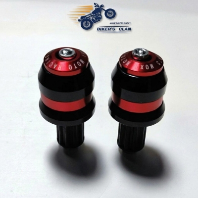 Picture of Aluminum Handle Gutli Or Universal Handle Bar Grips End Slider Cap (2pcs)- Red - Bikers Clan