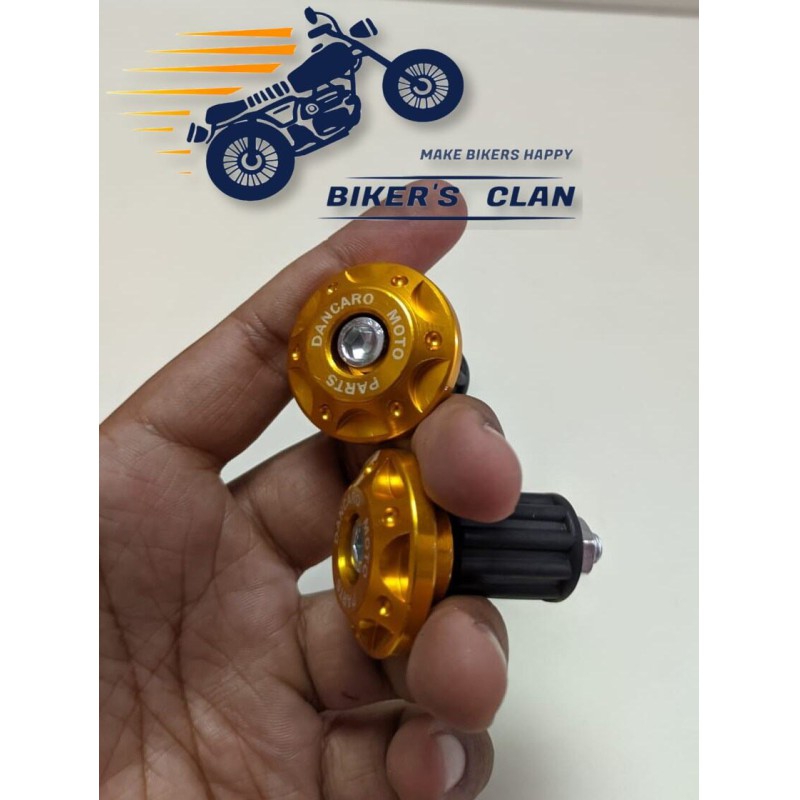Picture of Aluminum Handle Gutli Or Universal Handle Bar Grips End Slider Cap F2 Half Size- Silver - Bikers Clan