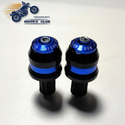 Picture of Aluminum Handle Gutli Or Universal Handle Bar Grips End Slider Cap (Double Color)- Blue - Bikers Clan
