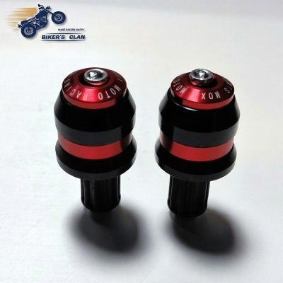 Picture of Aluminum Handle Gutli Or Universal Handle Bar Grips End Slider Cap (Double Color)- Red - Bikers Clan