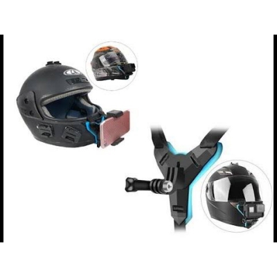 Picture of Chin Mount Holder with Phone Holder Helmet Mount Action Camera Mount for Helmet Phone Mount - Bikers Clan - Multicolor