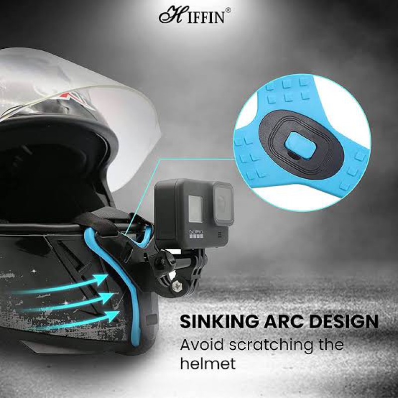 Picture of Chin Mount Holder with Phone Holder Helmet Mount Action Camera Mount for Helmet Phone Mount - Bikers Clan - Multicolor