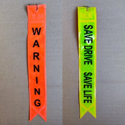 Picture of Bike Highly Reflective Reflector Radium Warning Tag Ribbon - Bikers Clan - Multicolor
