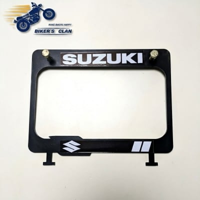 Picture of Number Plate Frame Licence Plate Frame Holder Licence Plate Top Cover for Suzuki