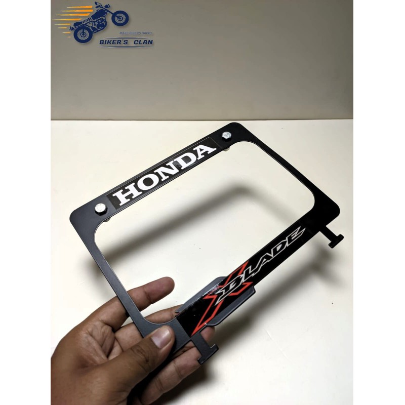 Picture of Number Plate Frame Licence Plate Frame Holder Licence Plate Top Cover for Honda