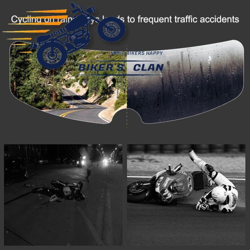Picture of Helmet Anti-Fog Film Motorcycle Helmet Rain-Proof For Universal Helmet Visor - Multicolor