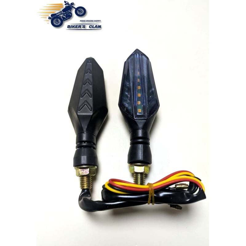 Picture of Led Turn Signal Lights Indicator Clignotant Blinker- 2PCS Multicolor Double Side &  Leaf Style (2pcs)
