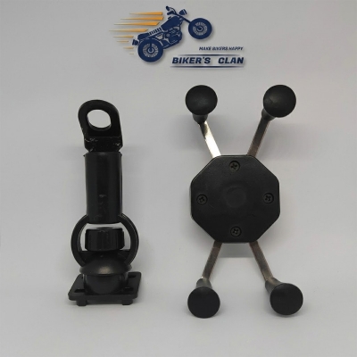 Picture of Mobile Phone Stand Holder High Quality For Motorcycle Cycle - Black