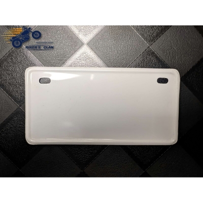 Picture of Number Plate For Bike Universal License Plate – White - Bikers Clan
