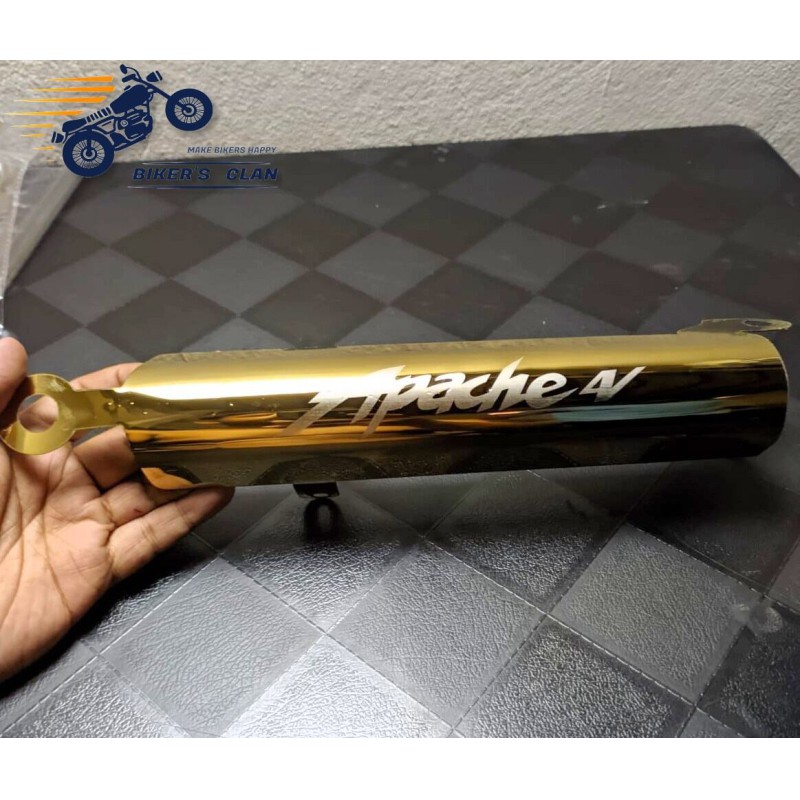 Picture of Motorcycle Shock Up Cover Metal- Apache - Bikers Clan - Gold